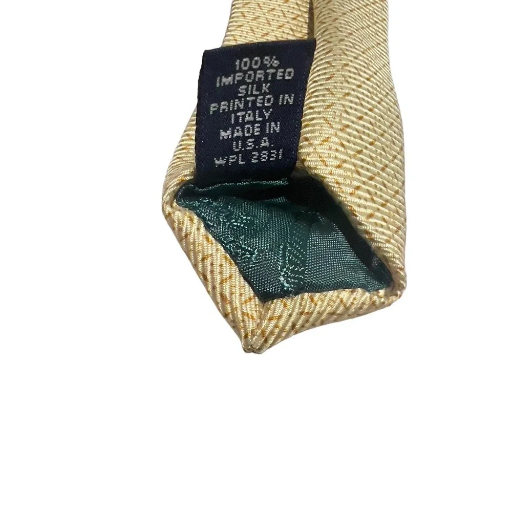 Vintage Tommy Hilfiger 100% Silk Mens Necktie 2 tone Charcoal /Gold 60 in USA‎